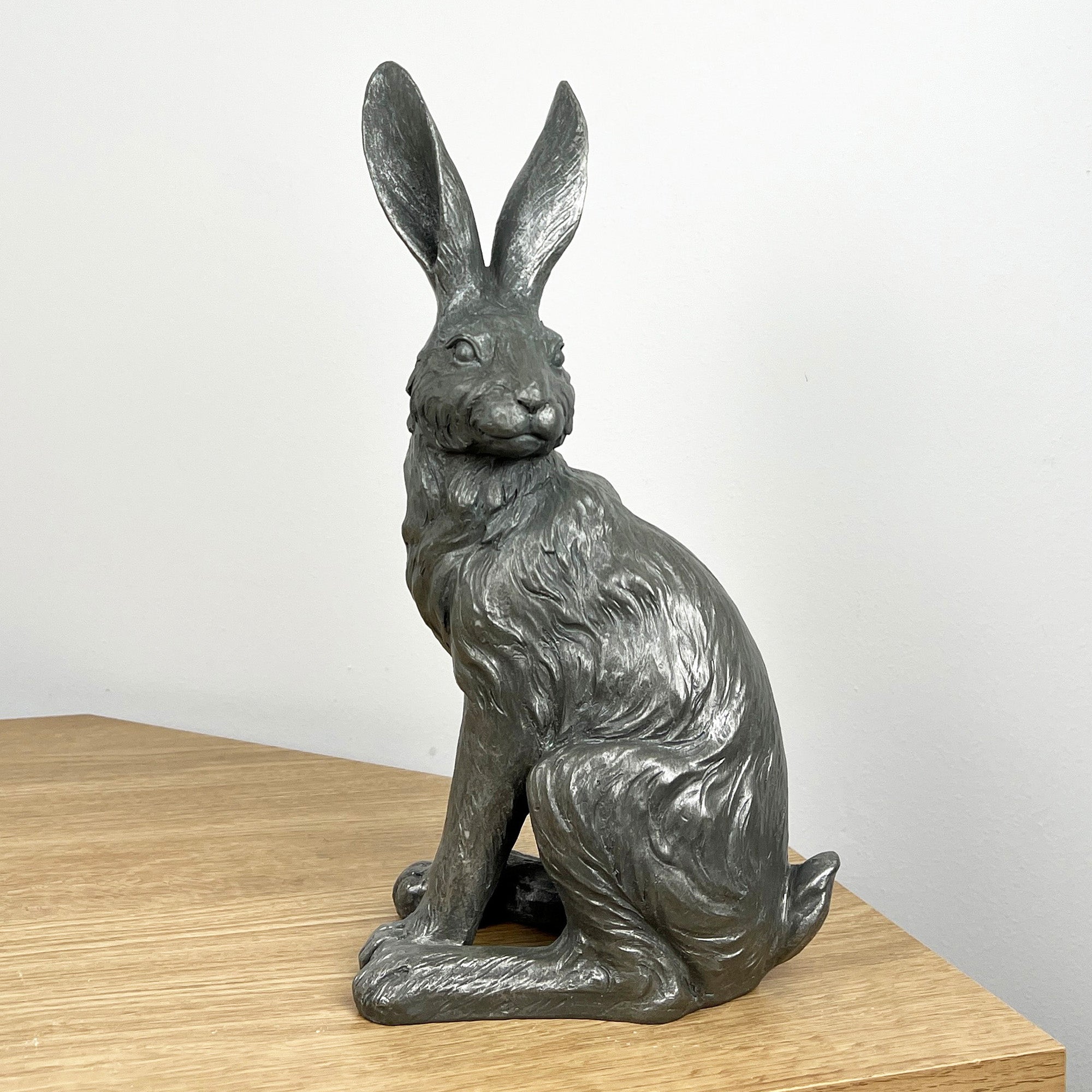 30cm Grey Resin Hare Ornament