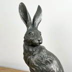 30cm Grey Resin Hare Ornament