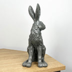 30cm Grey Resin Hare Ornament