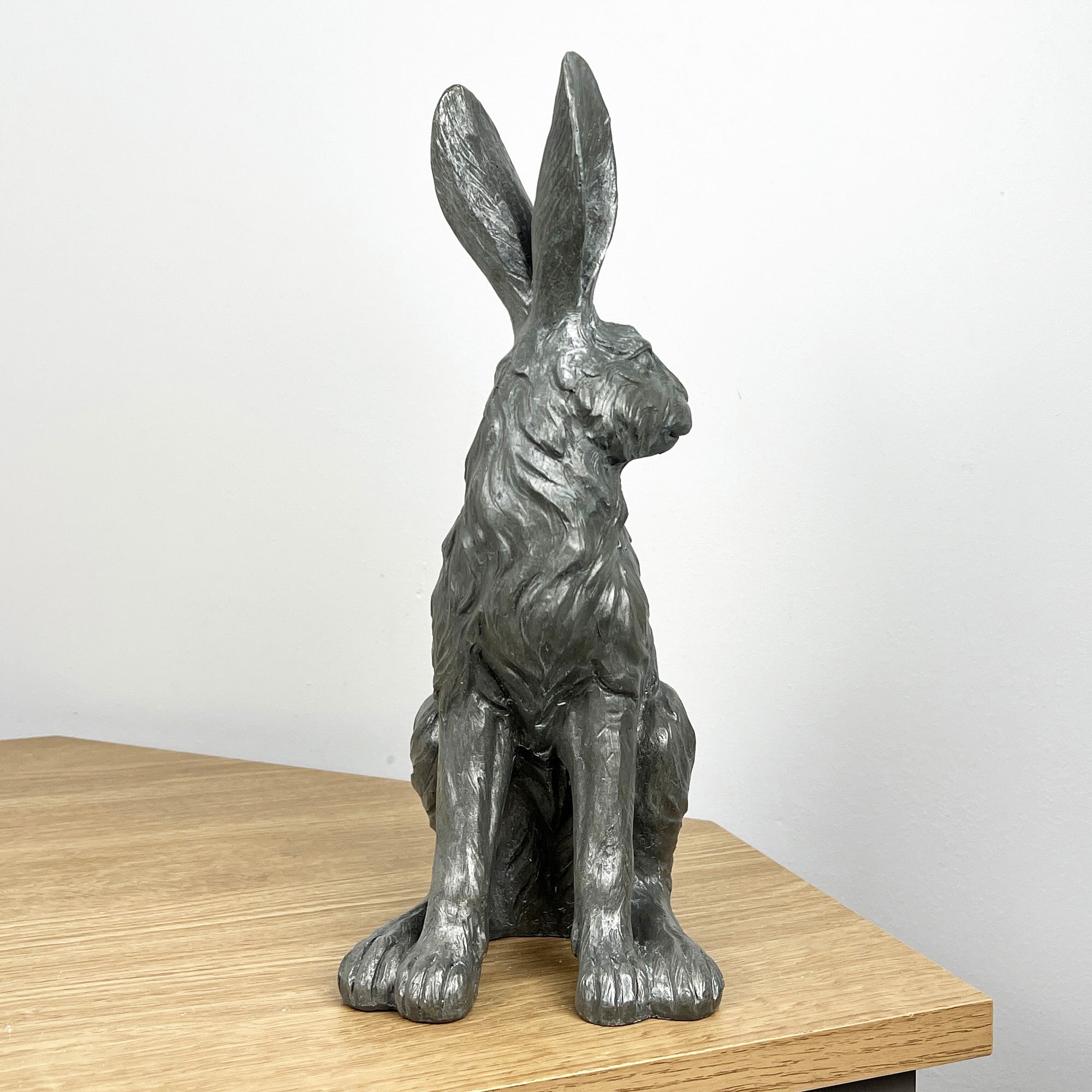 30cm Grey Resin Hare Ornament