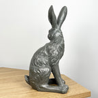 30cm Grey Resin Hare Ornament