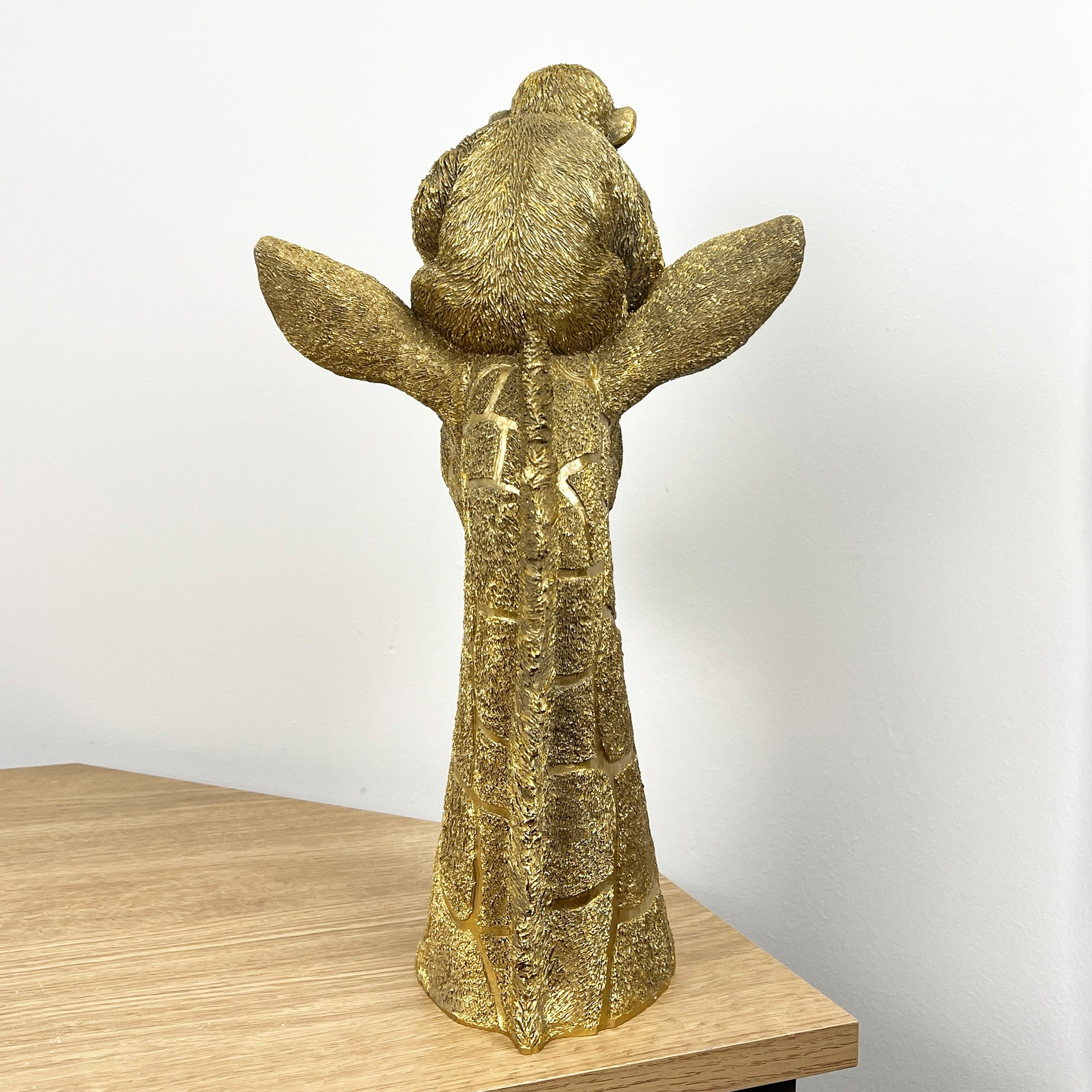 39.5cm Gold Giraffe & Monkey Ornament - Resin