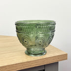 Set of 2 Vintage Style Glass Mugs – Green