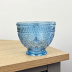 Set of 2 Vintage Style Glass Mugs – Blue