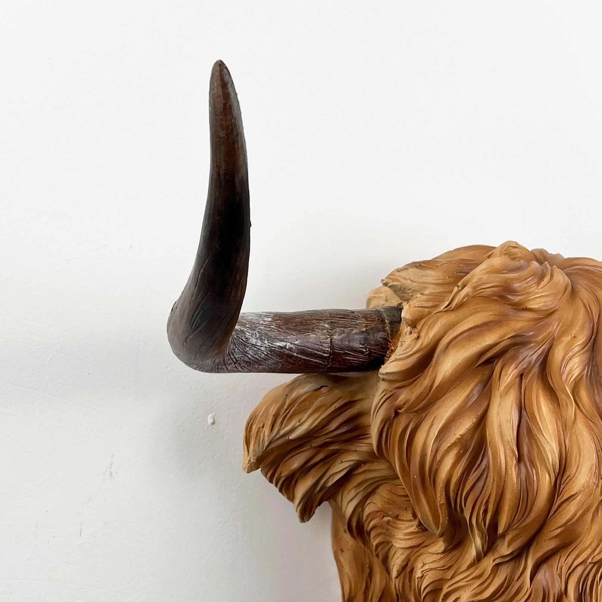 Highland Cow Head Wall Art Sculpture - Resin