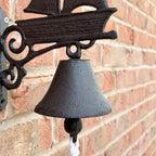 23cm Nautical Ship Garden Wall Bell – Cast Iron