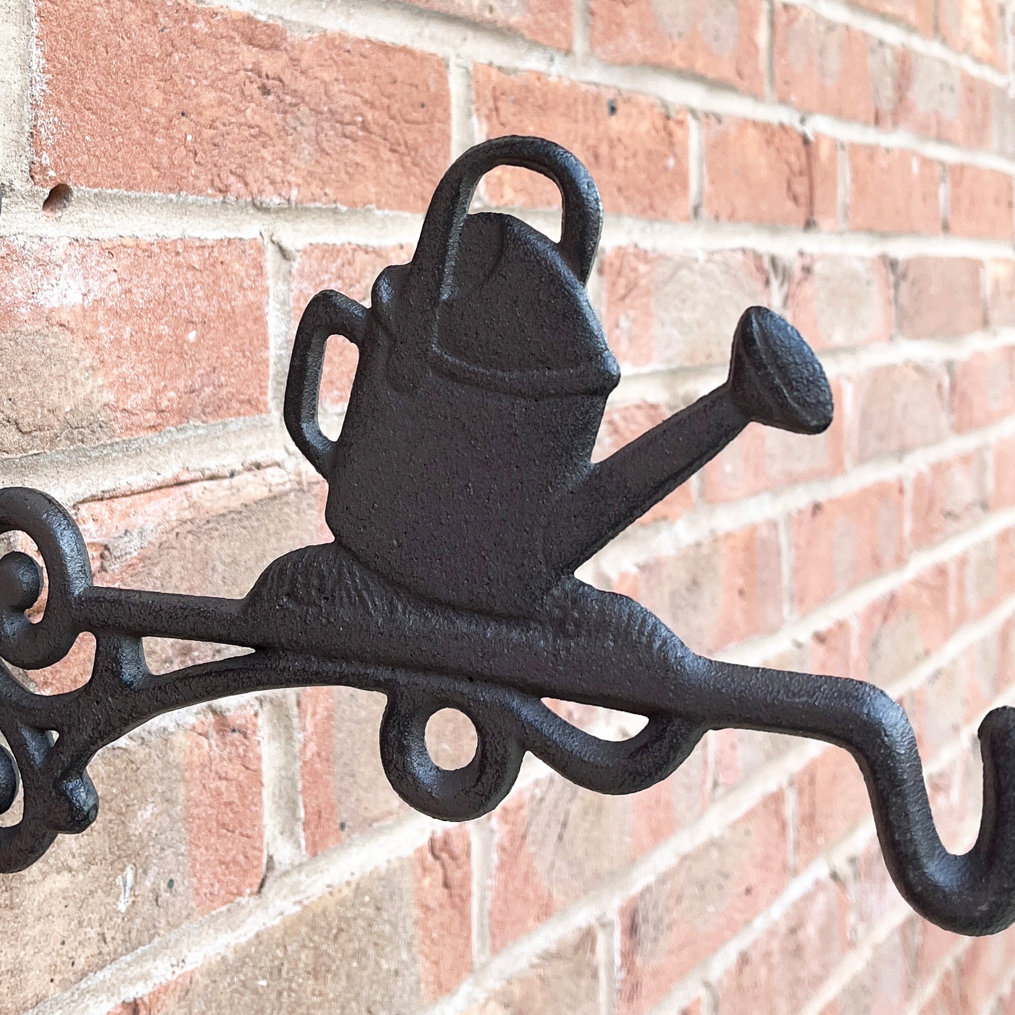 Watering Can Hanging Basket Wall Bracket Hook - Cast Iron