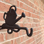 Watering Can Hanging Basket Wall Bracket Hook - Cast Iron