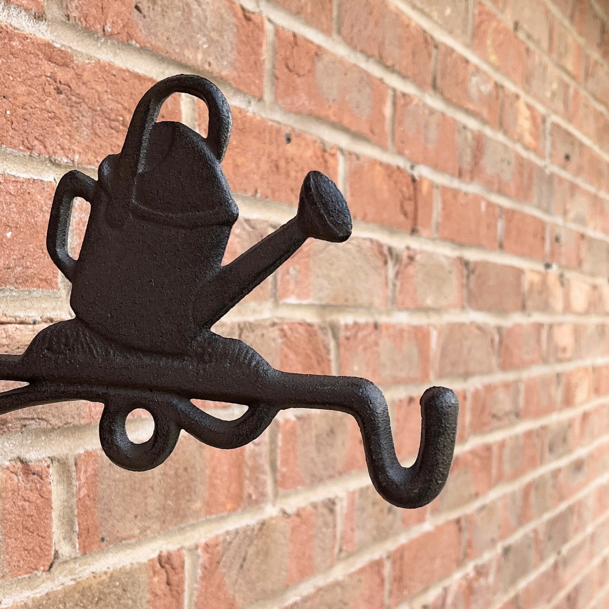 Watering Can Hanging Basket Wall Bracket Hook - Cast Iron