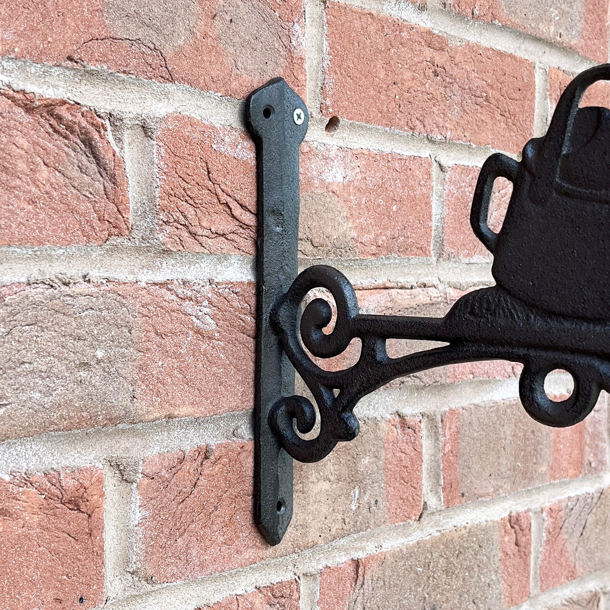 Watering Can Hanging Basket Wall Bracket Hook - Cast Iron
