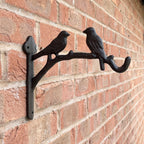 Birds Hanging Basket Wall Bracket Hook - Cast Iron
