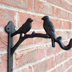 Birds Hanging Basket Wall Bracket Hook - Cast Iron