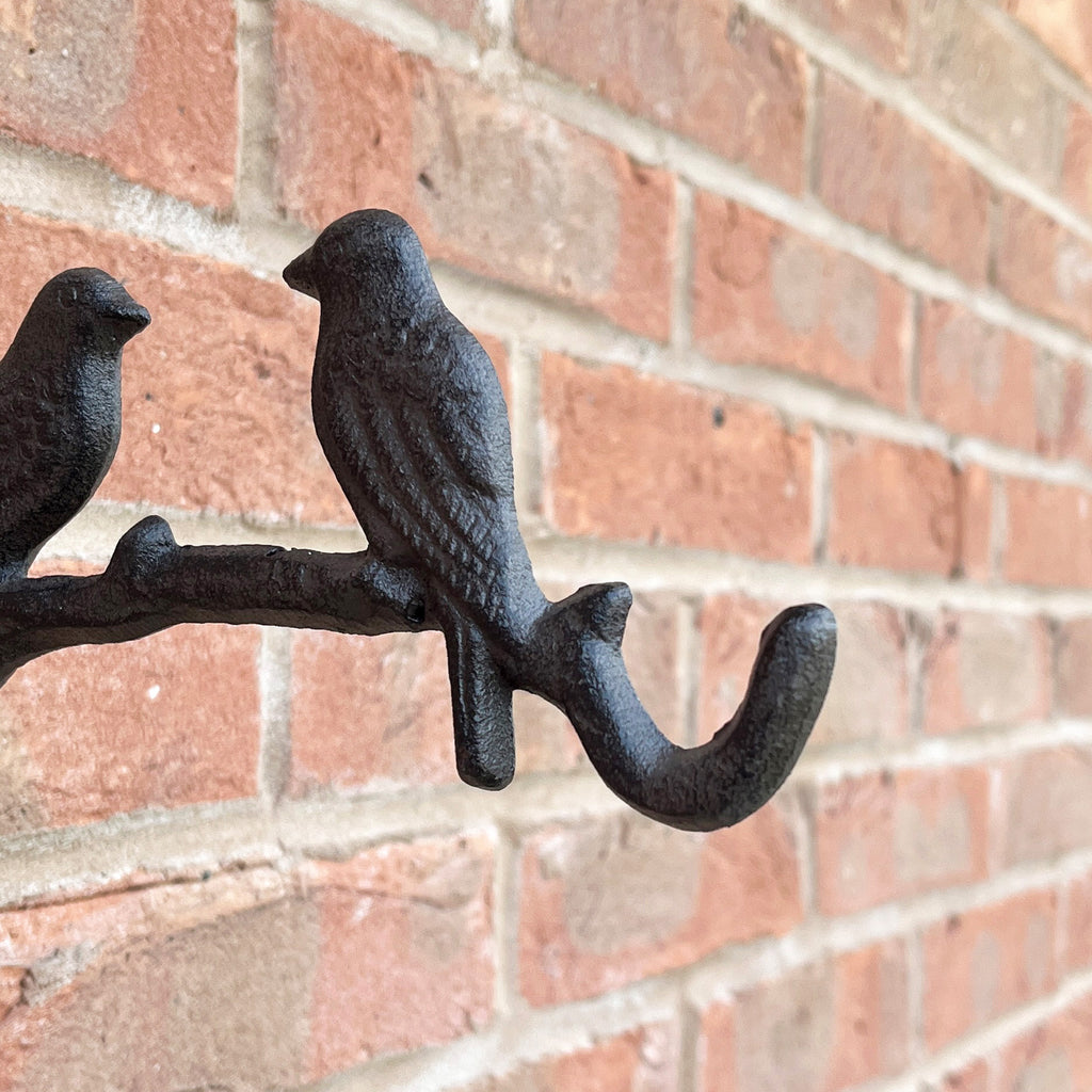 Birds Hanging Basket Wall Bracket Hook - Cast Iron