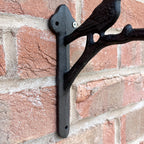 Birds Hanging Basket Wall Bracket Hook - Cast Iron