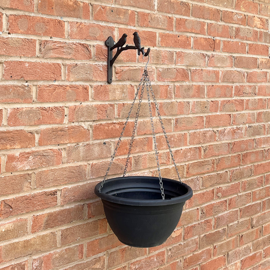 Birds Hanging Basket Wall Bracket Hook - Cast Iron