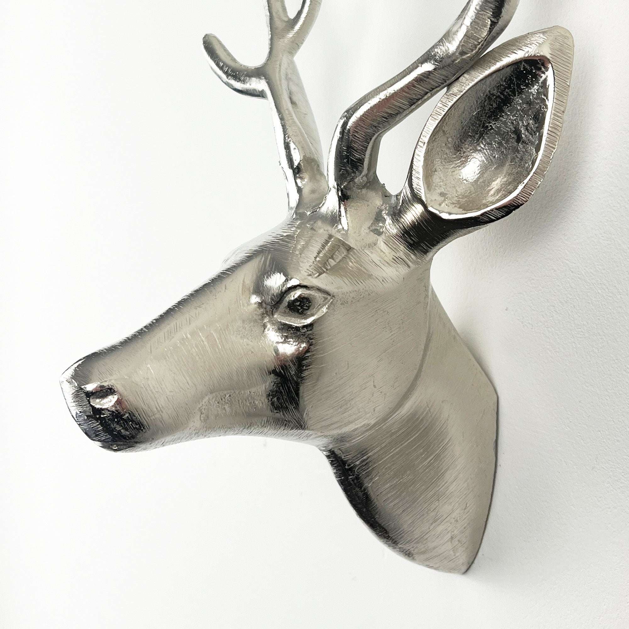 29cm Stag Head Wall Art Ornament – Aluminium