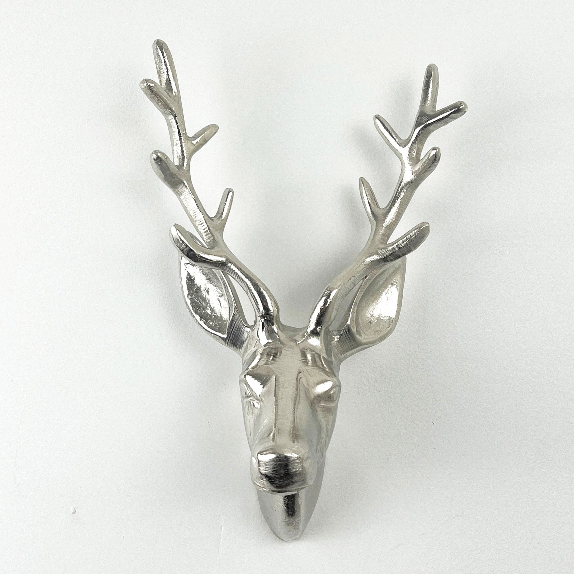 29cm Stag Head Wall Art Ornament – Aluminium
