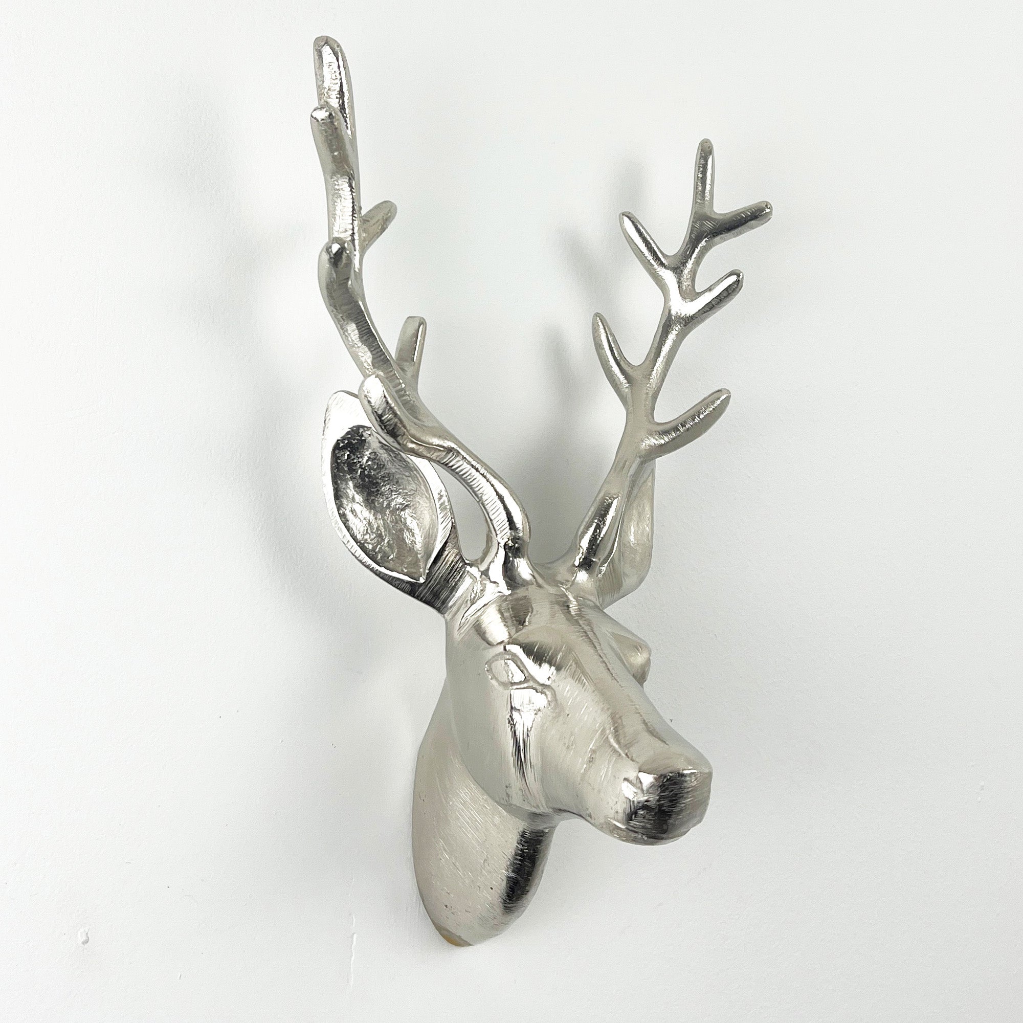 29cm Stag Head Wall Art Ornament – Aluminium