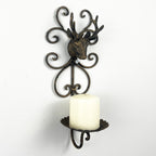 35cm Wall Mounted Stag Head Candle Holder – Metal