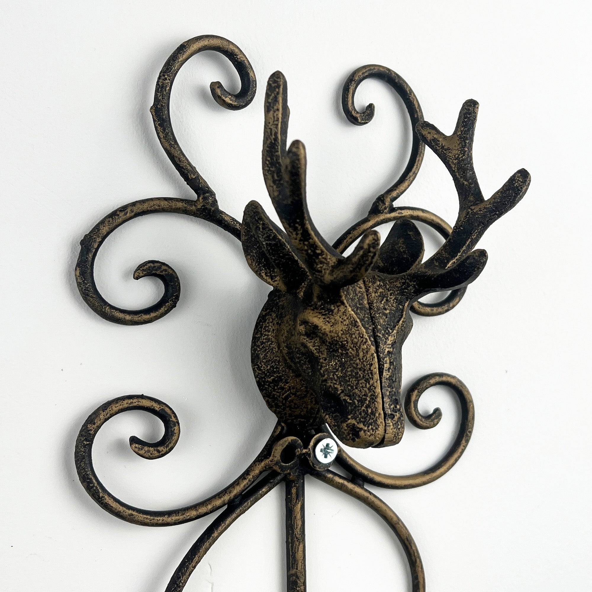 35cm Wall Mounted Stag Head Candle Holder – Metal