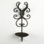 35cm Wall Mounted Stag Head Candle Holder – Metal