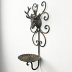 35cm Wall Mounted Stag Head Candle Holder – Metal