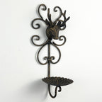 35cm Wall Mounted Stag Head Candle Holder – Metal