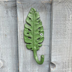 17cm Tropical Leaf Wall Storage Hook - Cast Iron