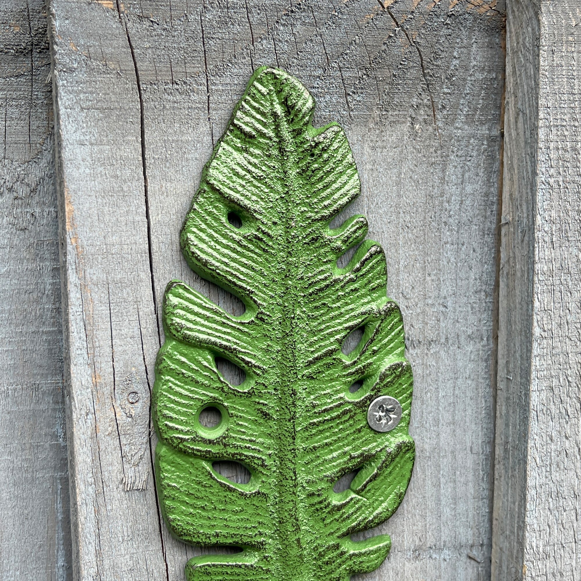 17cm Tropical Leaf Wall Storage Hook - Cast Iron