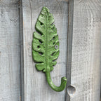 17cm Tropical Leaf Wall Storage Hook - Cast Iron