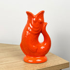 17cm Small Nautical Fish Jug Ornament - Orange