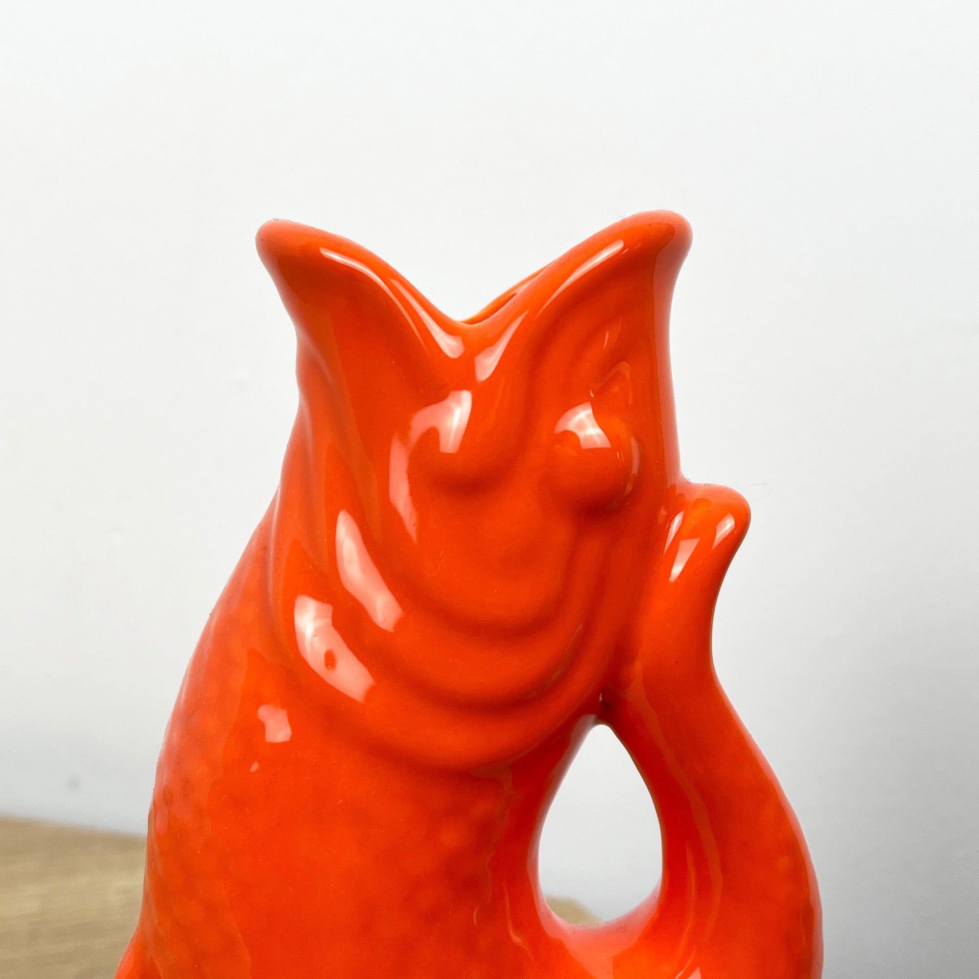 17cm Small Nautical Fish Jug Ornament - Orange