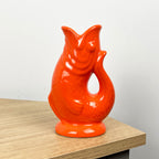 17cm Small Nautical Fish Jug Ornament - Orange