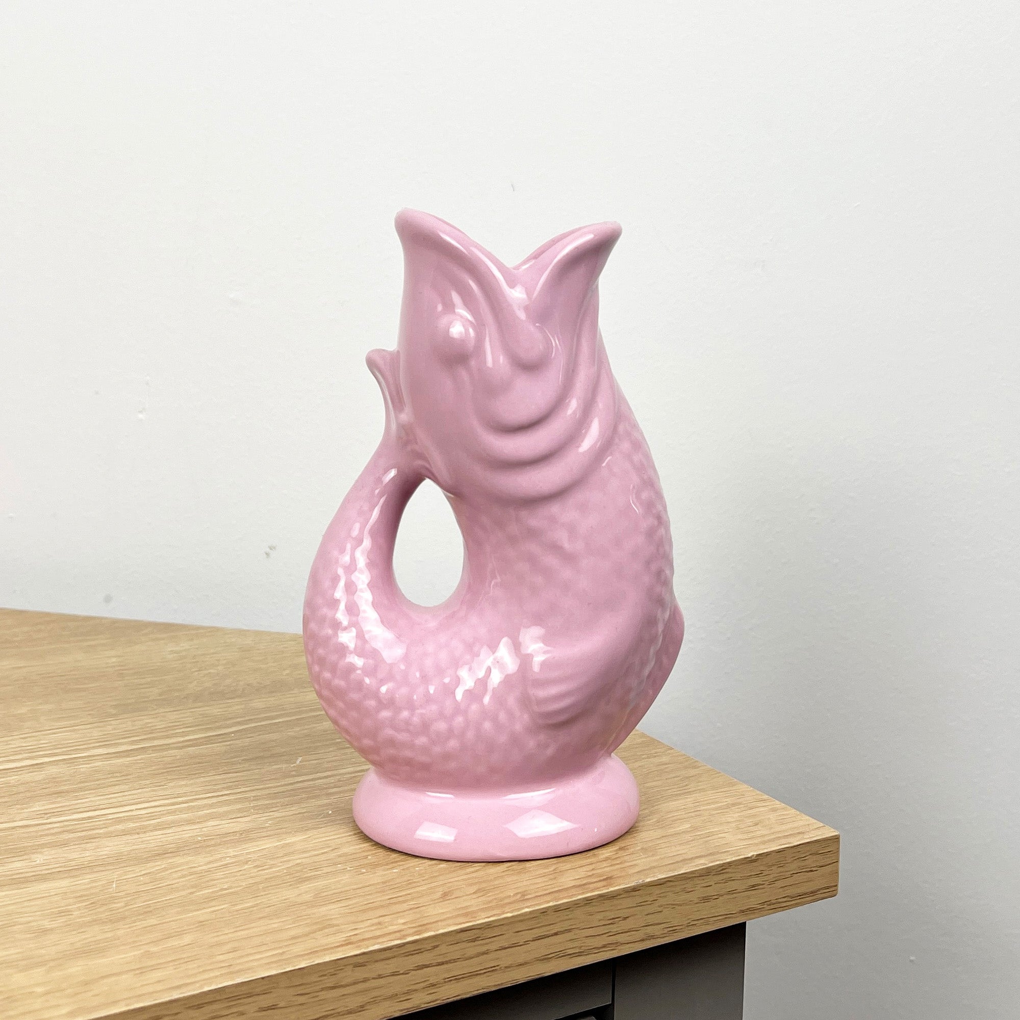 17cm Small Nautical Fish Jug Ornament - Pink