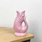 17cm Small Nautical Fish Jug Ornament - Pink