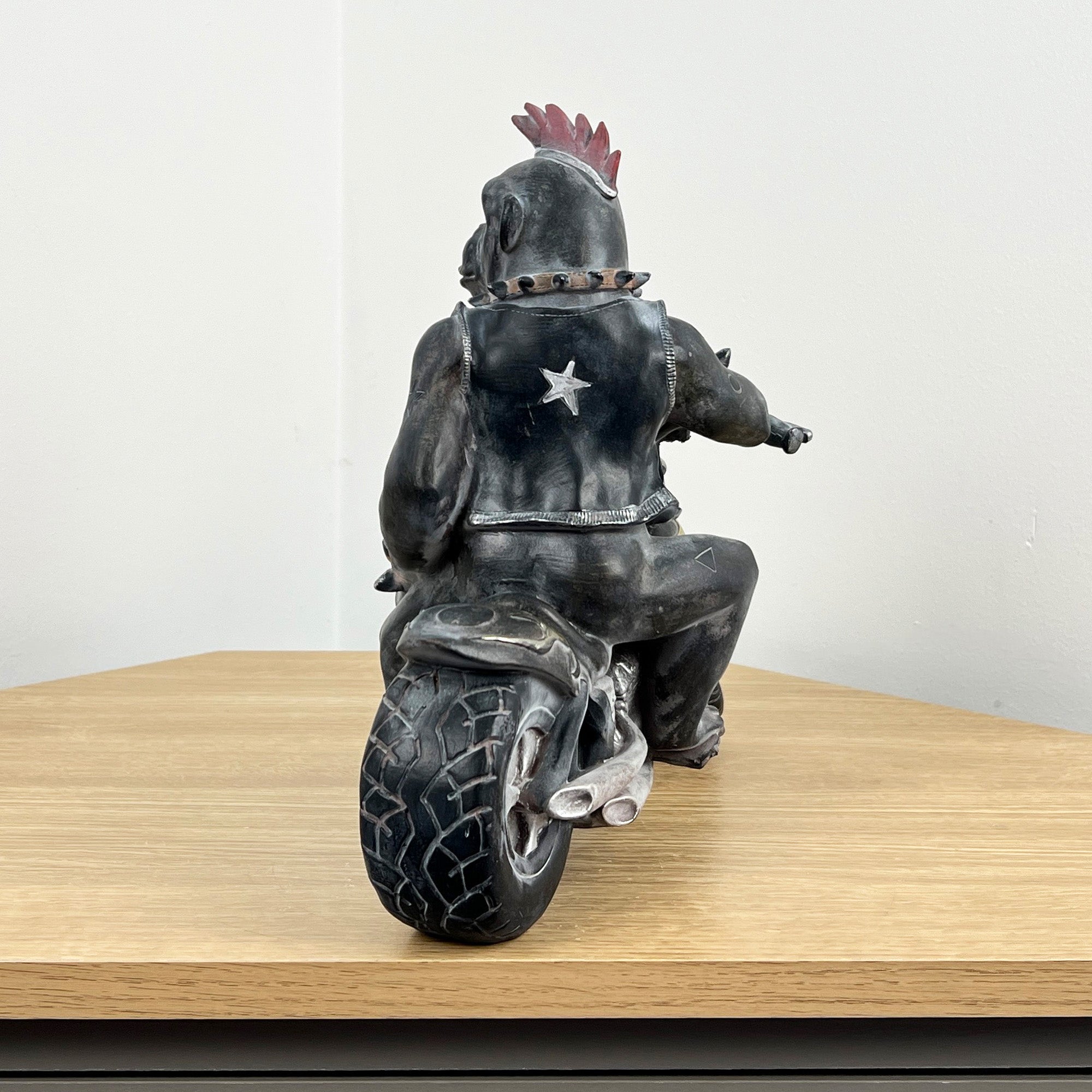 Biker Monkey on Motorbike Ornament - Resin