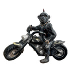Biker Monkey on Motorbike Ornament - Resin
