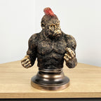 27cm Middle Finger Punk Gorilla Bust Ornament - Resin