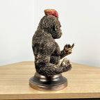 27cm Middle Finger Punk Gorilla Bust Ornament - Resin