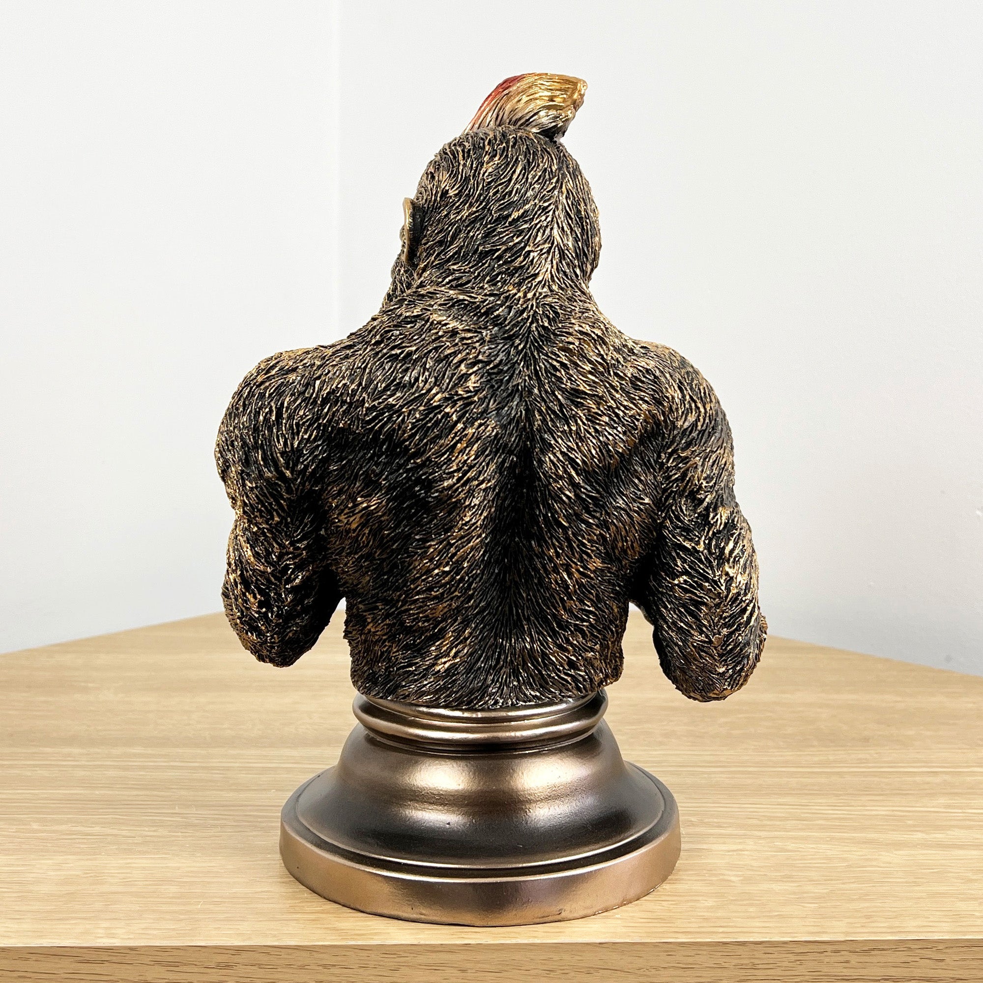 27cm Middle Finger Punk Gorilla Bust Ornament - Resin