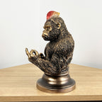 27cm Middle Finger Punk Gorilla Bust Ornament - Resin