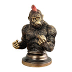 27cm Middle Finger Punk Gorilla Bust Ornament - Resin
