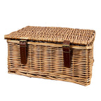 36cm x 26cm Small Lidded Wicker Hamper Storage Basket