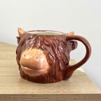 Novelty Highland Cow Shaped Mug – Ceramic