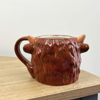 Novelty Highland Cow Shaped Mug – Ceramic