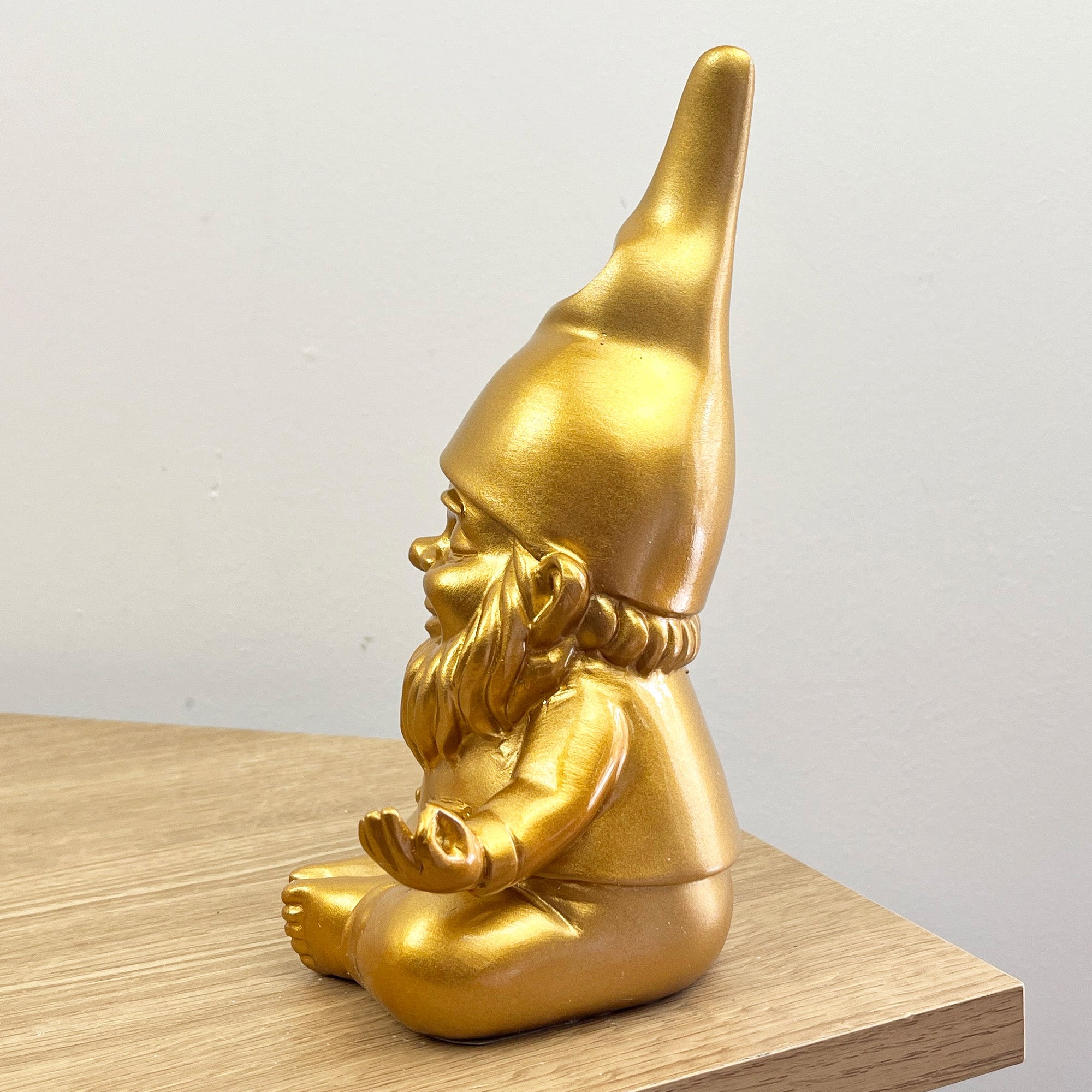 20.5cm Funky Meditating Gnome / Gonk - Gold