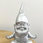 20.5cm Funky Meditating Gnome / Gonk - Silver