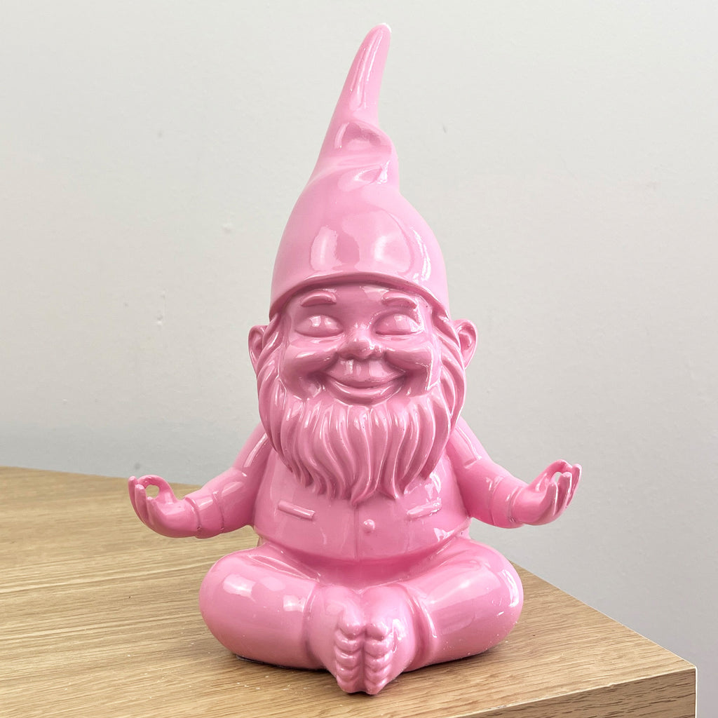 20.5cm Funky Meditating Gnome / Gonk - Pink