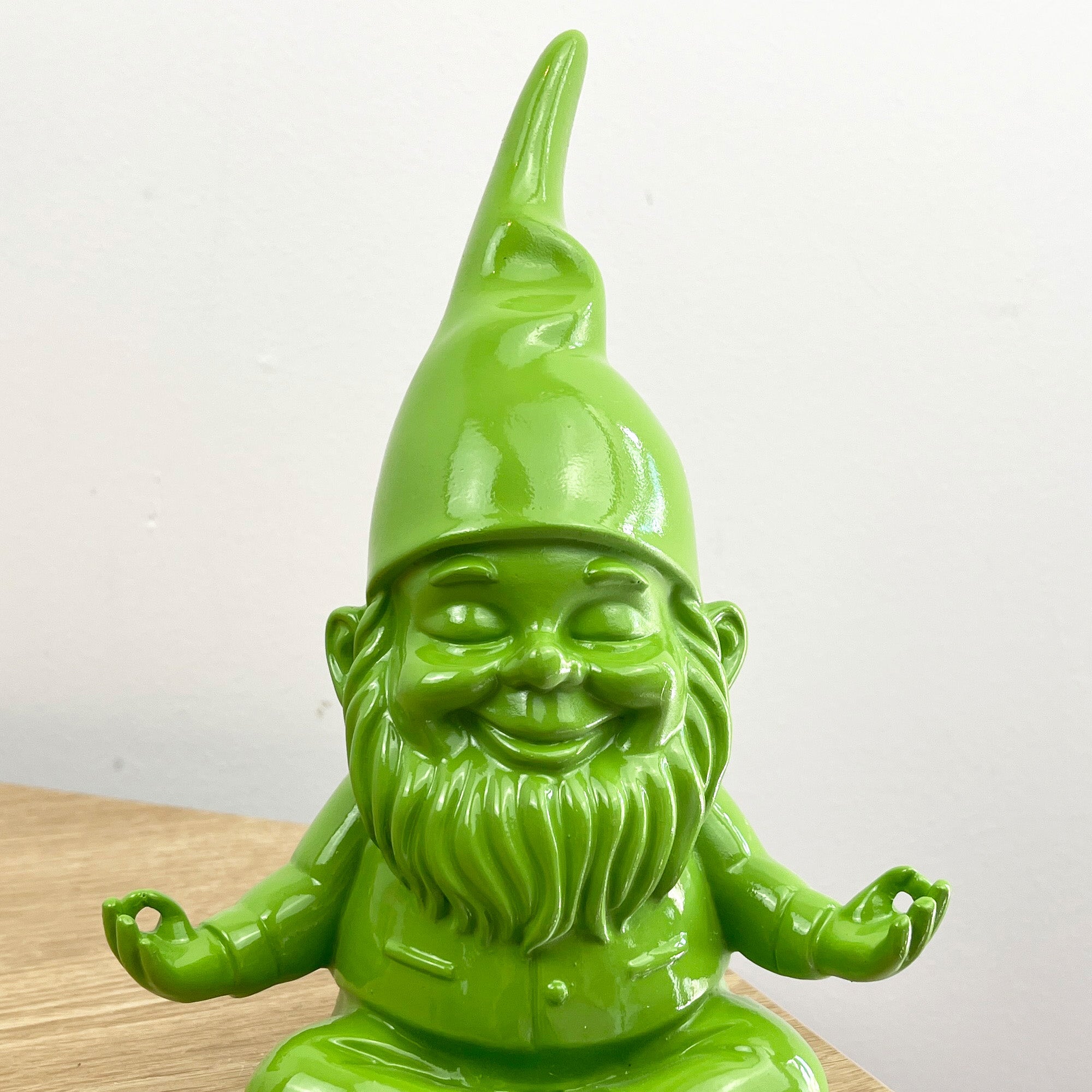 20.5cm Funky Meditating Gnome / Gonk - Green