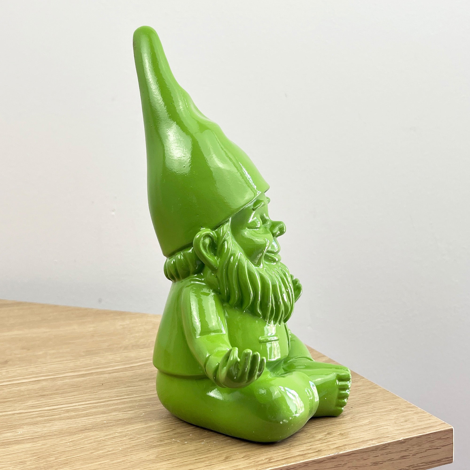 20.5cm Funky Meditating Gnome / Gonk - Green